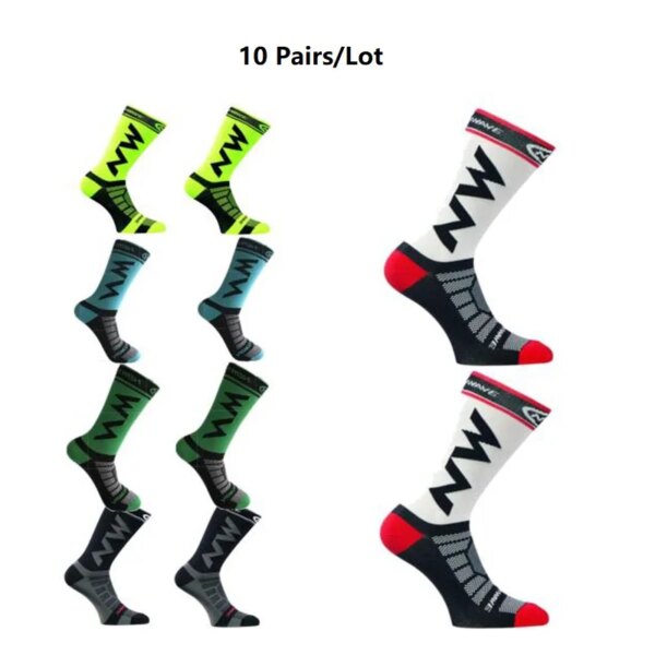 10 pares de calcetines deportivos transpirables de alta calidad adecuados para correr, ciclismo de montaña y deportes al aire libre