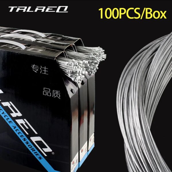 100 unids/set Cable de cambios para bicicleta de carretera/montaña Cable galvanizado MTB Cable de freno de bicicleta Cable de cambio de ciclismo Cable interno de freno de bicicleta