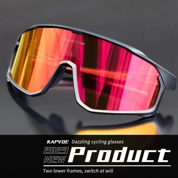 Kapvoe gafas de sol deportivas polarizadas gafas de ciclismo gafas para bicicleta de montaña gafas de pesca hombres mujeres gafas de sol gafas deportivas