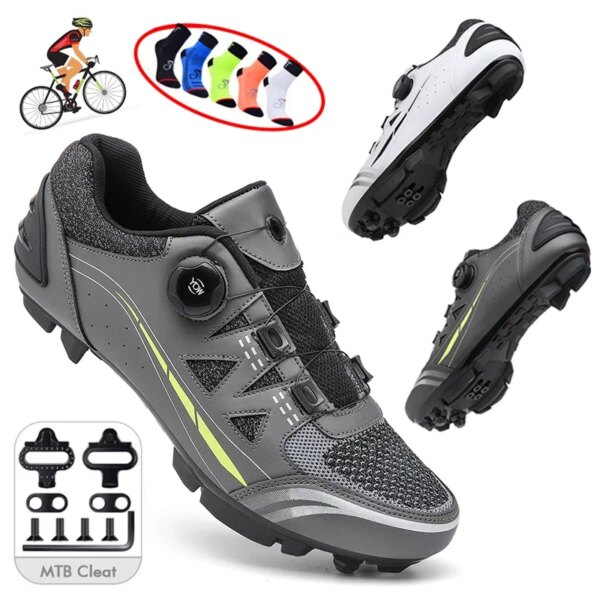 2024 zapatos de ciclismo mtb zapatillas de deporte para bicicleta tacos antideslizantes zapatos de ciclismo de montaña para hombres zapatos de bicicleta spd calzado de carretera velocidad