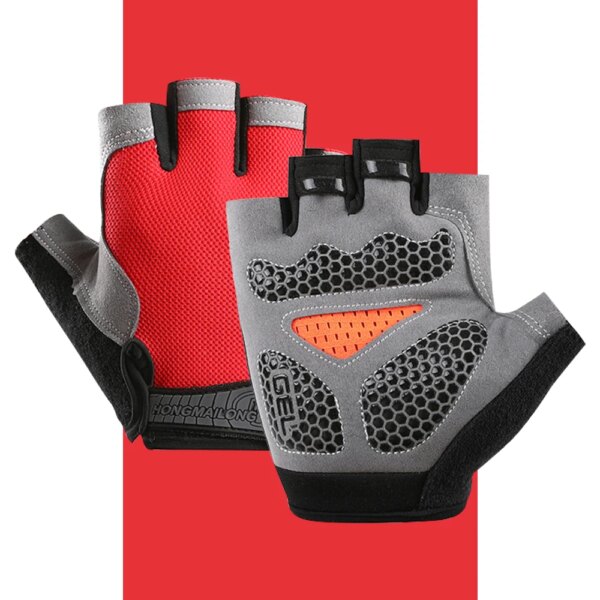 Guantes antideslizantes transpirables de medio dedo, guantes transpirables para ciclismo, Fitness, gimnasio, culturismo, Crossfit, ejercicio, guantes deportivos