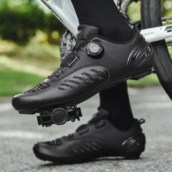 Zapatillas de ciclismo para hombre y mujer, calzado plano con Pedal para bicicleta de montaña, con tacos, calzado de velocidad Rb, autoblocante, novedad de 2024