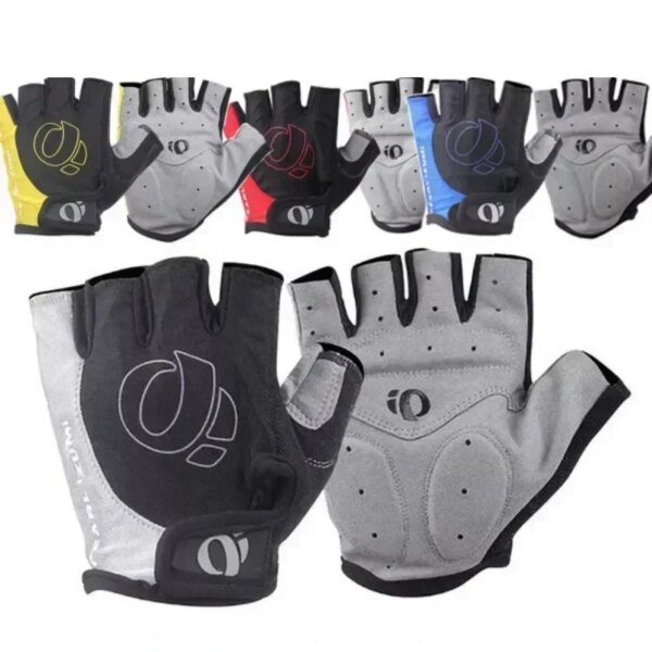 1 par de guantes de ciclismo de medio dedo de Gel antideslizantes antisudor antigolpes guantes para bicicleta de carretera MTB guantes de mano izquierda-derecha