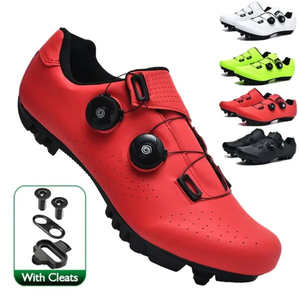 Zapatillas de ciclismo para hombre y mujer, calzado plano con Pedal para bicicleta de montaña, calzado de velocidad Rb con autosujeción, novedad de 2023