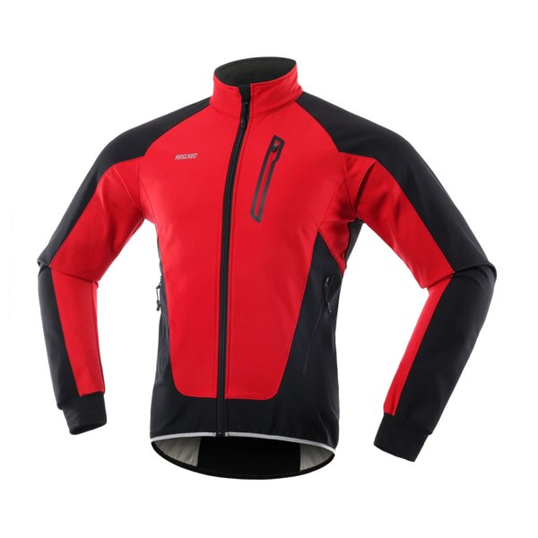 Chaqueta de ciclismo para hombre, impermeable, a prueba de viento, térmica, de lana, Jersey para bicicleta de montaña, para correr, Otoño e Invierno