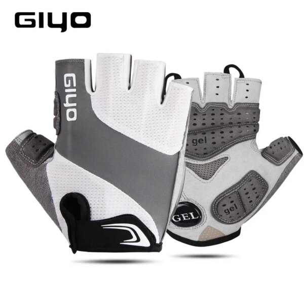 GIYO S-10 verano MTB bicicleta medio dedo ciclismo guante bicicleta transpirable absorción de golpes guantes deportivos antideslizante un par