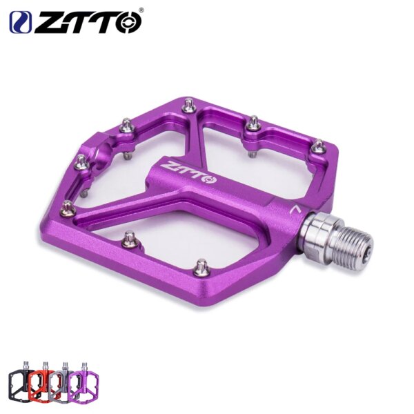 ZTTO MTB CNC aleación de aluminio Pedal plano ultraligero AM Enduro bicicleta rodamientos suaves 9/16 hilo gran área para grava JT07