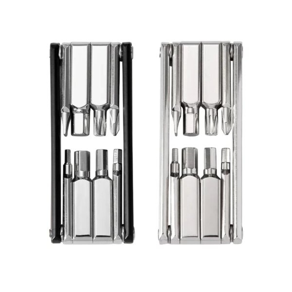 Kit de herramientas de reparación de bicicletas 8 en 1, herramienta de destornillador para bicicleta de montaña y carretera, llave hexagonal plegable para radios, juego de herramientas para bicicleta de montaña y carretera