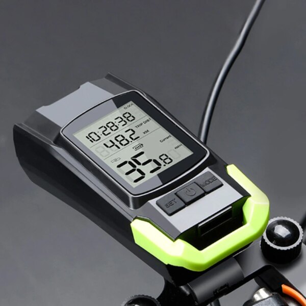 Bicicleta recargable ordenador bocina luz delantera 4000mAh luz de bicicleta velocímetro 800LM equipo de ciclismo