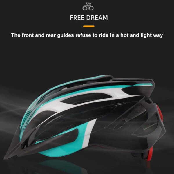 Casco con luz trasera LED para mujer y hombre, bicicleta de montaña con visera desmontable, casco de ciclismo de montaña ligero y ventilado