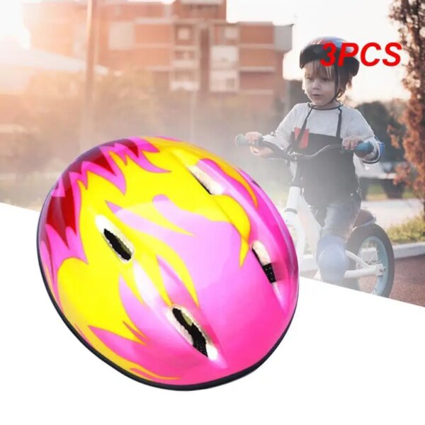 Casco de bicicleta deportivo para niños de 3 uds. Conjunto de equipo de protección para patinete de equilibrio equipo de 7 piezas el codo de rodilla