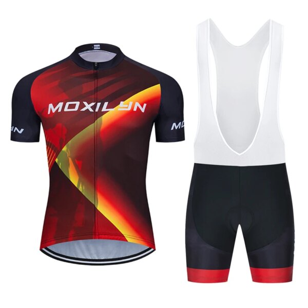 Moxilyn 2020 Ropa de Ciclismo negra para hombre uniforme MTB Ropa de Ciclismo Jersey conjunto corto Ropa Ciclismo Maillot Culotte