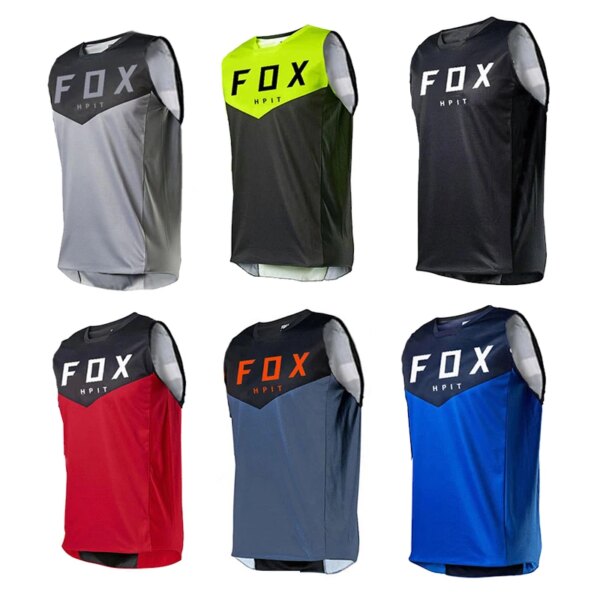 Camiseta para bicicleta de montaña, camiseta para descensos, camiseta sin mangas para ciclismo todoterreno, chaleco para bicicleta de montaña Hpit Fox