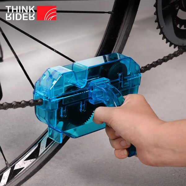 ThinkRider-limpiador de cadena de bicicleta portátil, cepillos para bicicleta, herramienta de lavado, Kit de limpieza para ciclismo de montaña, accesorio para exteriores