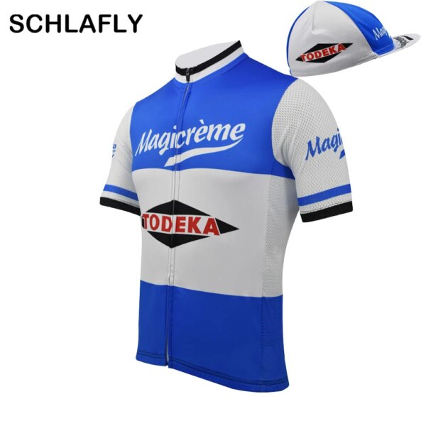 1972 Magicreme equipo belga ciclismo Jersey manga corta ropa de bicicleta Jersey gorras de ciclismo ropa de bicicleta Schlafly