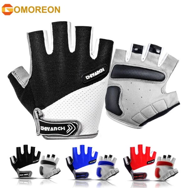 1 par de guantes de ciclismo, guantes de ciclismo para hombres y mujeres con almohadilla absorbente de golpes, agarre adicional, ajuste flexible y cómodo