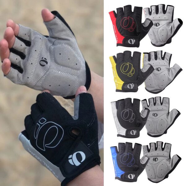 1 par de guantes de ciclismo de medio dedo antideslizantes de Gel antisudor guantes para montar en bicicleta Shock MTB Road Mountain guantes deportivos de bicicleta