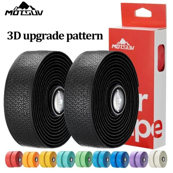 Cinta antideslizante para manillar de bicicleta de carretera, cinta para manillar de Gel de sílice, absorción de impacto, accesorios para bicicleta, 1 par