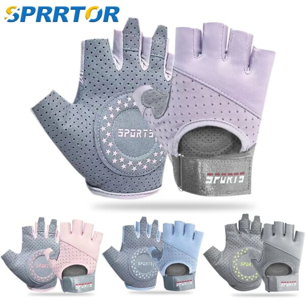 1 par de guantes de levantamiento de pesas con protección total en la palma, guantes de entrenamiento para gimnasio, ciclismo, transpirables, súper ligeros para hombres y mujeres