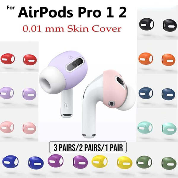 Fundas protectoras de silicona para AirPods Pro 2 1, almohadillas para los oídos, accesorios para AirPod Pro, 1 par