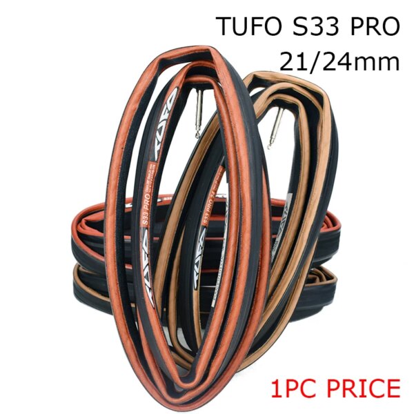 Neumático Tubular para bicicleta de carretera S33 PRO, neumático de piñón fijo de 28\, 1 ud.