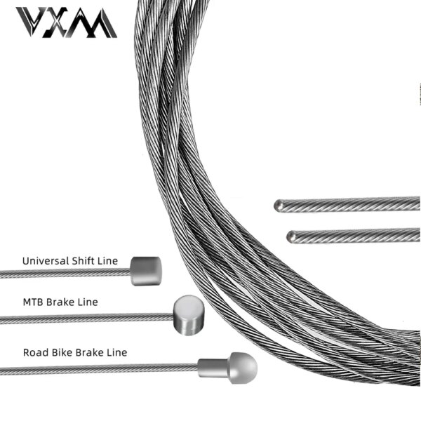 Línea de freno de bicicleta MTB de 2,1 M, línea de velocidad de bicicleta, palanca de cambios de piñón fijo, juego de cables de freno, Cable interno central para bicicleta de carretera MTB