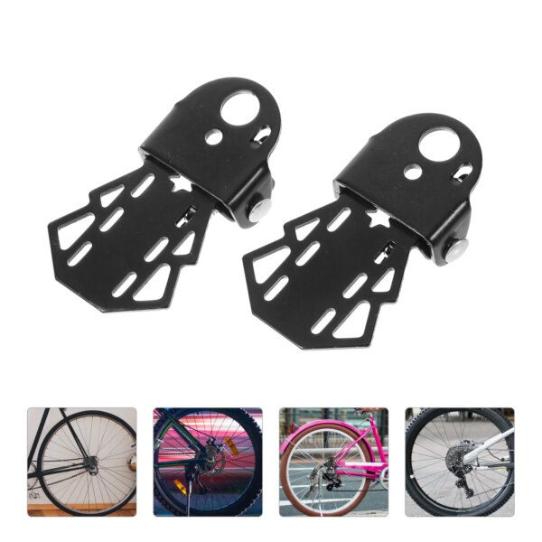 Pedales plegables para asiento trasero de bicicleta de montaña, 2 uds. (negro), 2 uds., clavijas plegables de Metal para ciclismo, clavijas para bicicletas, soportes para pies, reposapiés