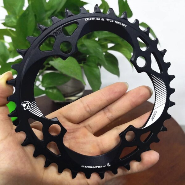 2019 FOURIERS bicicleta 96 BCD rueda de cadena de marcha única rueda dentada 34T 36T 38T plato para bicicleta de montaña MTB bicicleta de carretera