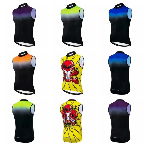 2019 bicicleta sin mangas Ciclismo chaleco hombres camiseta para bicicleta de montaña Ropa Maillot Ciclismo carreras bicicleta correr carretera MTB superior reflectante