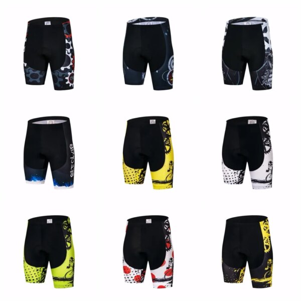 Pantalones cortos para bicicleta de montaña 2020, pantalones cortos de ciclismo para hombre, pantalones cortos acolchados pro MTB Road, pantalones cortos para bicicleta de equipo inferior, manga negra, blanca y amarilla