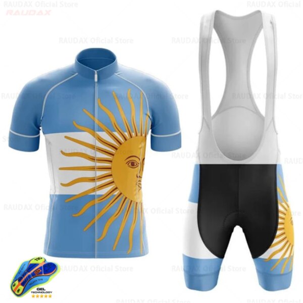 2021 Argentina Ropa de Ciclismo hombres MTB bicicleta Jersey conjunto Ropa Ciclista Hombre Maillot Ciclismo Ropa de bicicleta de carreras conjunto de Ciclismo