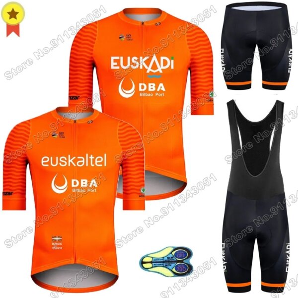 Euskaltel DBA Euskadi-Conjunto de Jersey de Ciclismo para hombre, Ropa de Ciclismo, traje de carrera para bicicleta de carretera, pantalones cortos con pechera, 2021