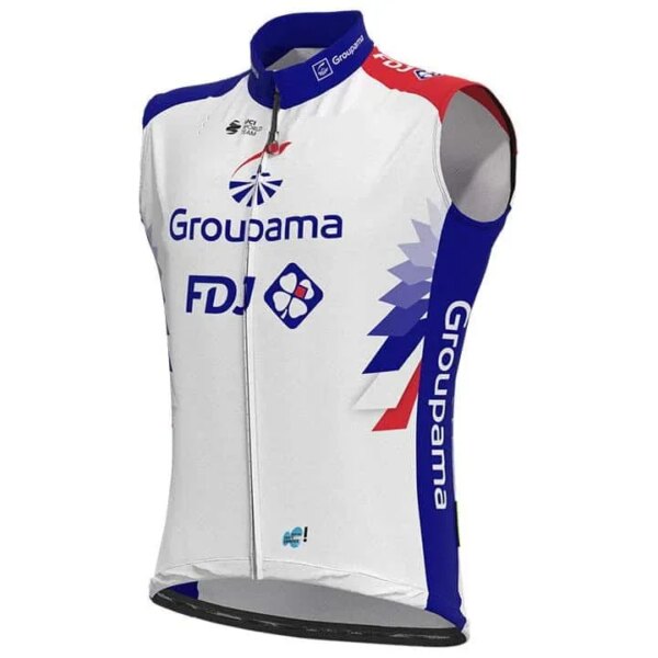 GROUPAMA FDJ-Chaleco azul sin mangas para Ciclismo, ropa de Ciclismo de montaña, Maillot, verano, 2021