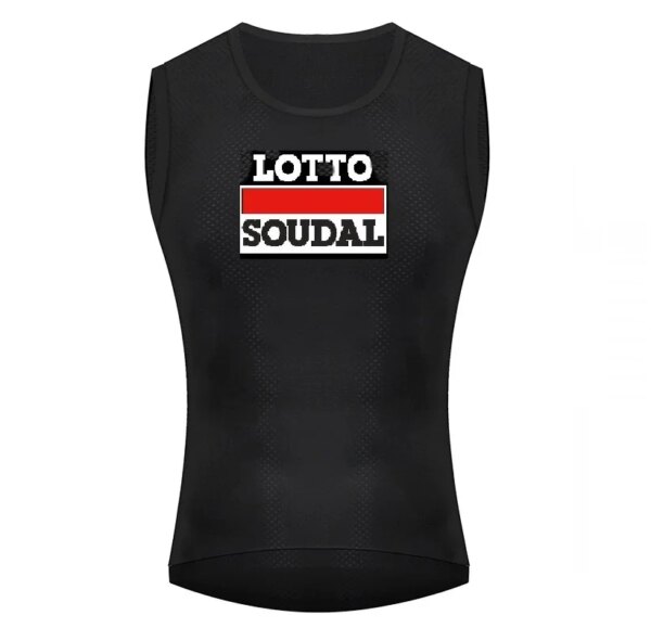 LOTTO SOUDAL Team-ropa de bicicleta de capa Base negra, chaleco de ciclismo superligero sin mangas de malla fresca, ropa de ciclismo de montaña, 2021