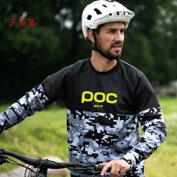 2021 fuera de la carretera ATV Racing camiseta 2022 AM RF bicicleta ciclismo Jersey para descensos motocicleta Jersey Motocross MTB AVIP POC JERSEY