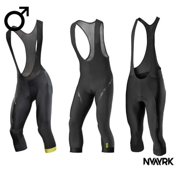 2021 Pro Team 3/4 negro ciclismo 9D GEL Pad Bib Shorts MTB de secado rápido transpirable pantalones con pechera ropa deportiva para bicicleta Lycra