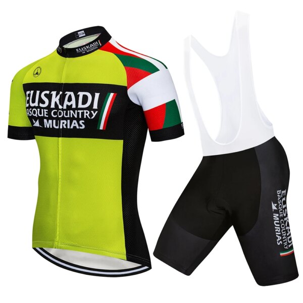 Ropa de ciclismo del equipo EUSKADI MURIAS para hombre, Jersey de secado rápido, camisetas de ciclismo de verano, pantalones cortos de Gel 20D, 2021