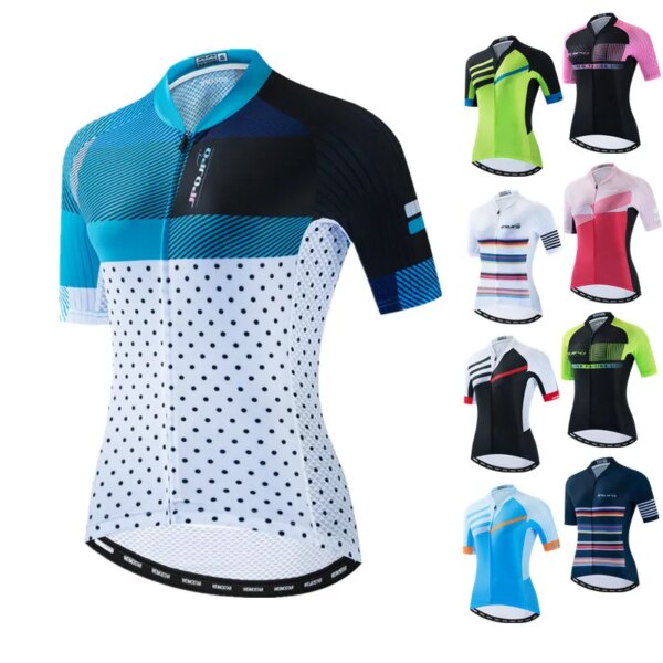 Camiseta de Ciclismo para mujer, Tops de verano, ropa para bicicleta de montaña, Maillot de Ciclismo de manga corta, camiseta para equipo de Ciclismo de montaña, 2021