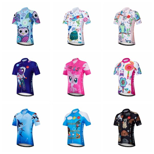 Camiseta de ciclismo para niños y niñas, camiseta de manga corta para equipo de montaña y carretera, ropa de verano, 2022