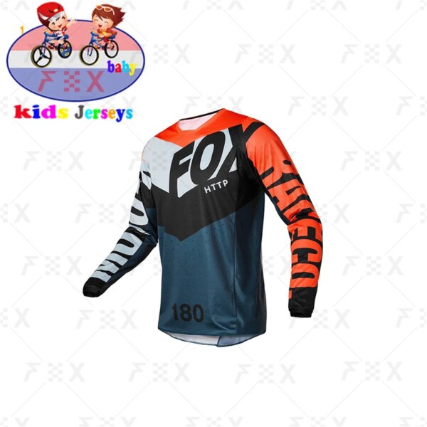 Camiseta de carreras todoterreno para niños, http Fox, Jersey para descensos, camiseta para bicicleta, Motocross, MTB, DH MX, ropa para niños, mtb, 2022