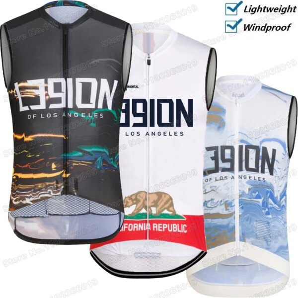 2022 L39ion Chaleco de Ciclismo a prueba de viento Pro equipo Chaleco de viento Jersey de Ciclismo de Carretera sin mangas cortavientos MTB Chaleco Ciclismo Maillot