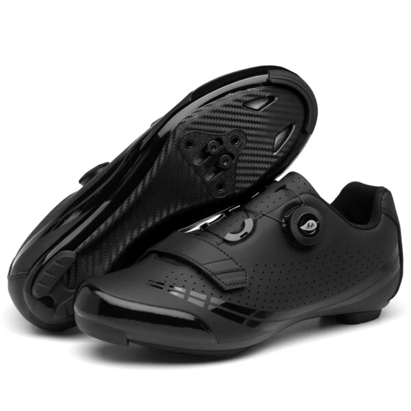 Zapatos de ciclismo MTB para hombre y mujer, botines de fibra de carbono, botas para bicicleta de carretera, zapatillas planas de velocidad, zapatos para bicicleta de montaña SPD, 2022