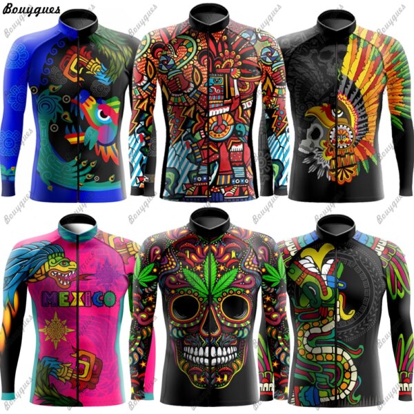 Conjunto de Jersey de ciclismo profesional para hombre, ropa de manga larga para ciclismo de montaña, transpirable, Nuevo México, 2022