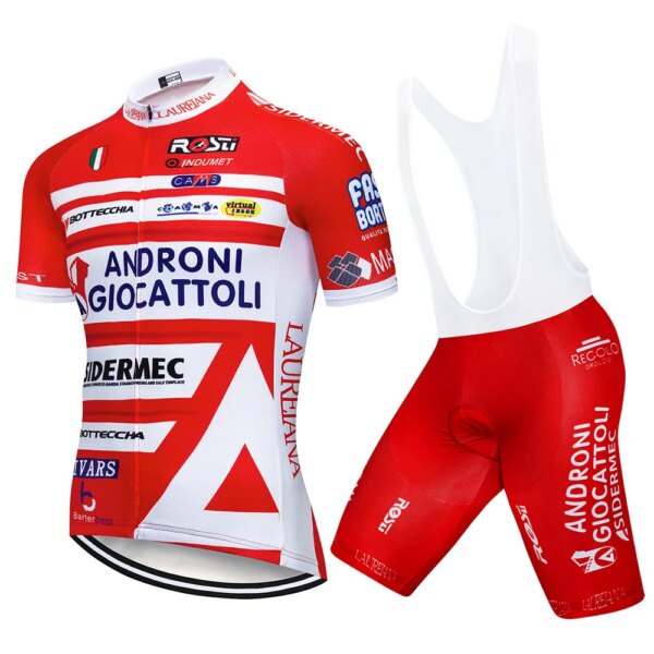 2022 ropa de Ciclismo Masculino rojo Androni Jersey Ciclismo Bib Sport Set Tenue Cyclisme Homme велоформа джерси mtb Jersey Endura