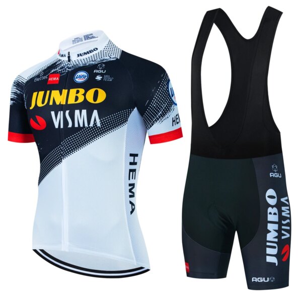 Conjunto de Jersey de Ciclismo del equipo JUMBO VISMA, pantalones cortos 19D para bicicleta de montaña, camisetas de manga corta para Ciclismo de montaña, Maillot, 2022