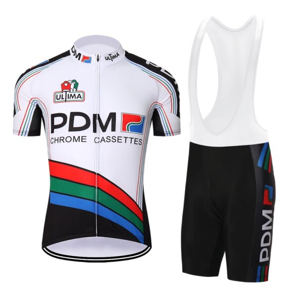 2022 equipo PDM Ciclismo Jersey 9D bicicleta Bib Shorts Set Ropa Ciclismo hombres MTB secado rápido verano Francia Ropa de bicicleta