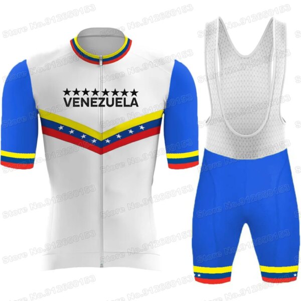 Conjunto de Jersey de Ciclismo del equipo de VENEZUELA para hombre, Ropa de Ciclismo de verano, camiseta para bicicleta de carretera, traje, pantalones cortos, Maillot de montaña, 2022