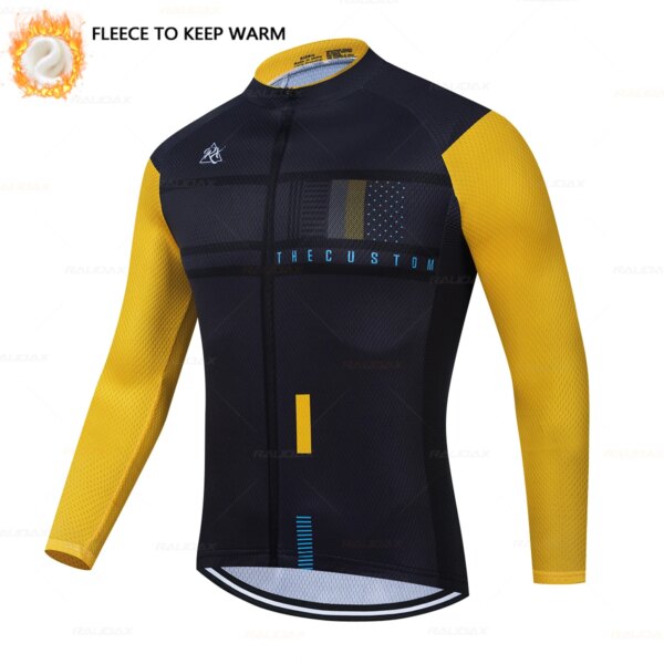 Jerseys de Ciclismo de manga larga para hombre, Ropa de Ciclismo de montaña, cálida, polar, para invierno, 2022