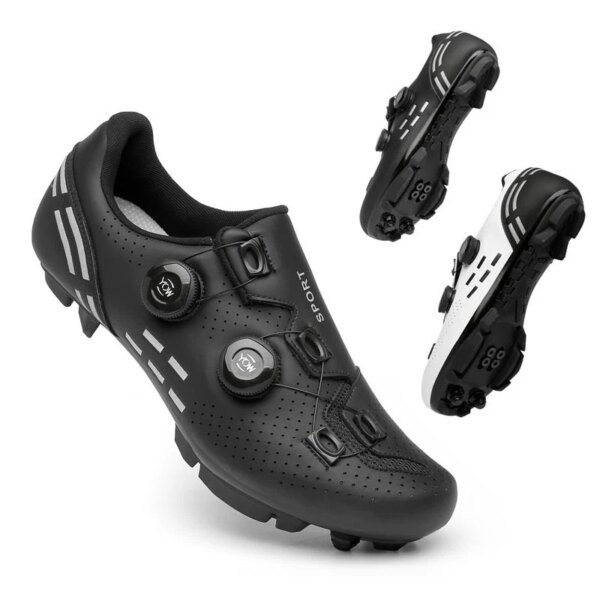 Zapatos de ciclismo MTB para hombre y mujer, botas para bicicleta de carretera, zapatillas de deporte de velocidad, zapatos planos para bicicleta de montaña SPD, 2022