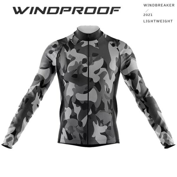 Cortavientos Unisex de camuflaje, ropa de ciclismo a prueba de viento, chaqueta de invierno de manga larga para bicicleta de montaña, abrigo para el viento, 2023